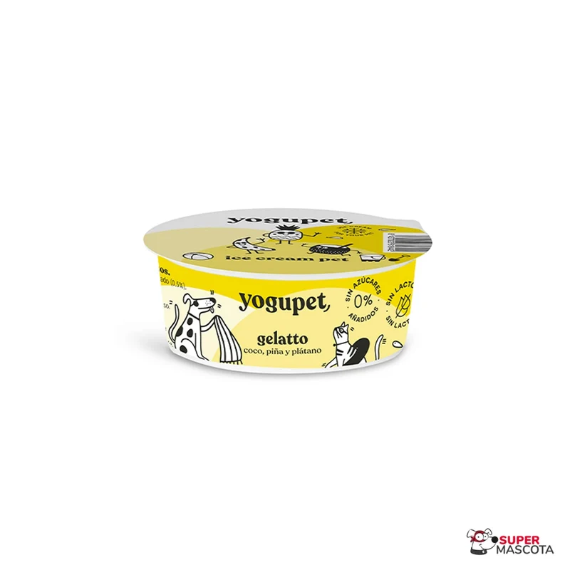 Yogupet helado coco, piña y plátano 110 g