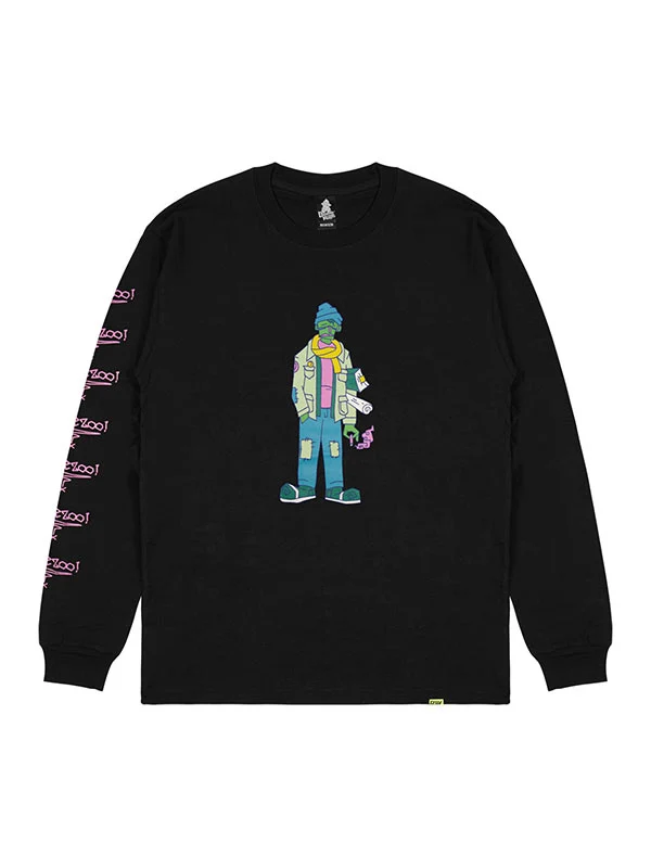 ABSTRACT BLACK LONGSLEEVE