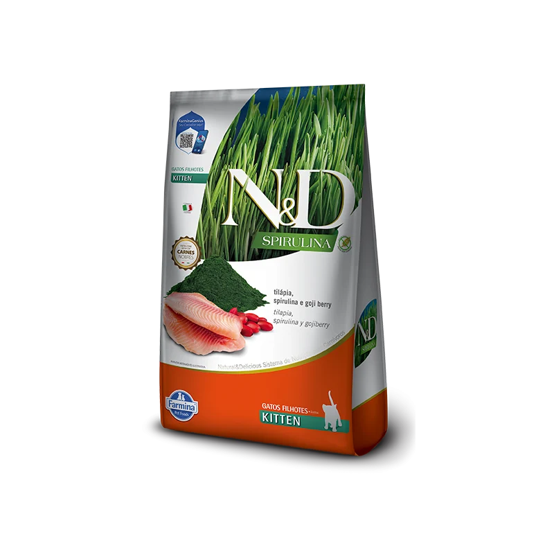 N&D ESPIRULINA Gatito Tilapia 1,5K