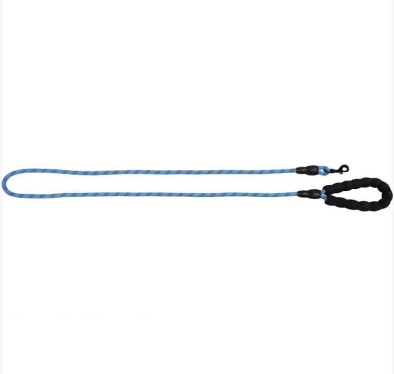 Correa Reflectante Para Perros Con Hilo De Seguridad + Asa Eva Azul 8mmx150cm