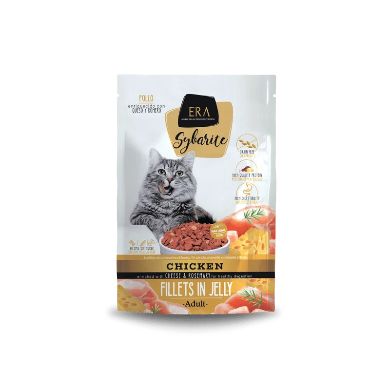 ALIMENTO HUMEDO CUNIPIC ERA FELINO ADULTO FILLETS IN JELLY CHCIKEN CHEESE AND ROSEMARY