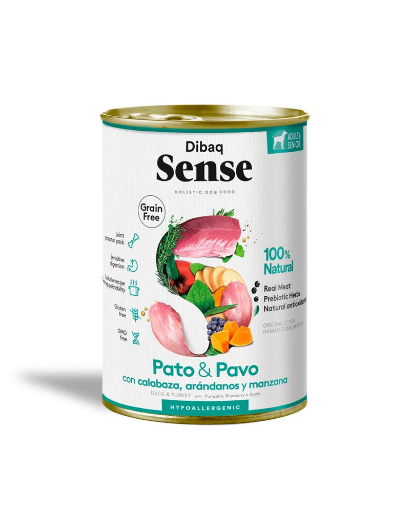 SENSE LATA PERRO SENIOR PAVO Y PATO 380 GRS