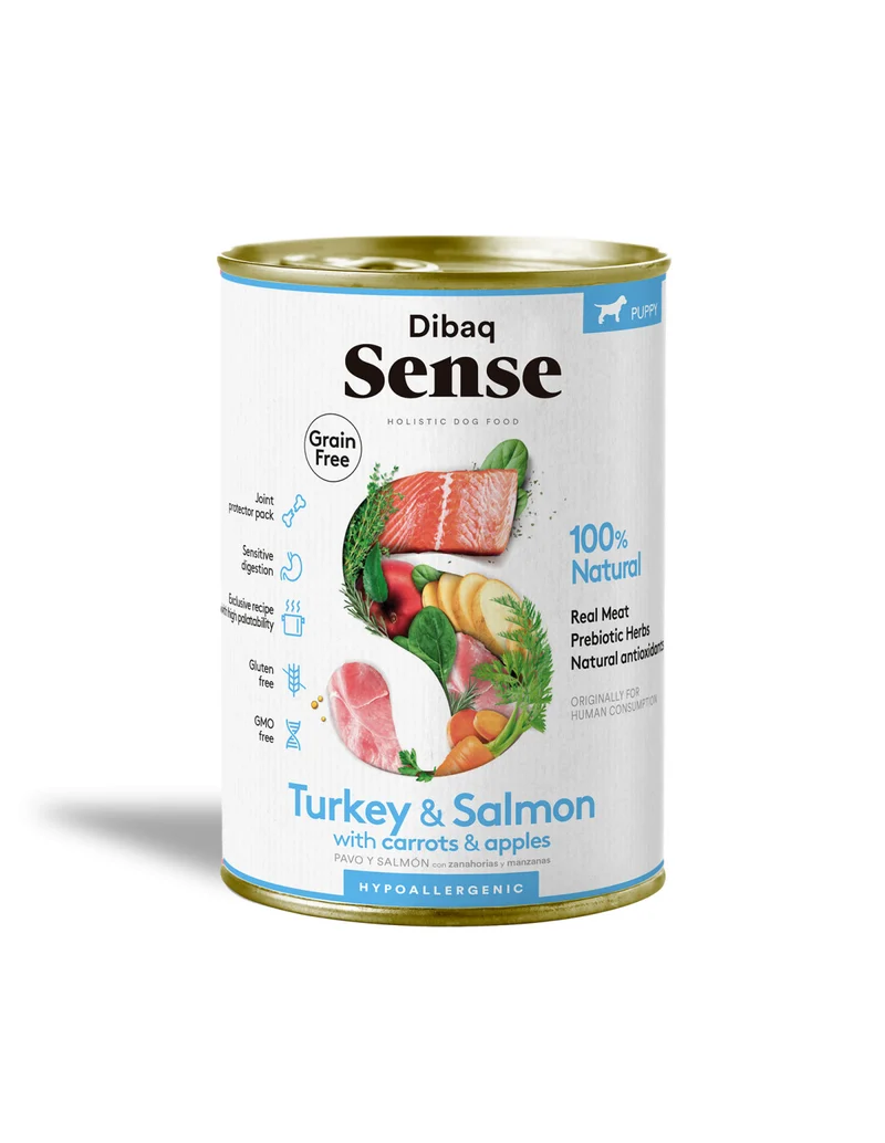 SENSE LATA PERRO CACHORRO PAVO & SALMON 380 GR