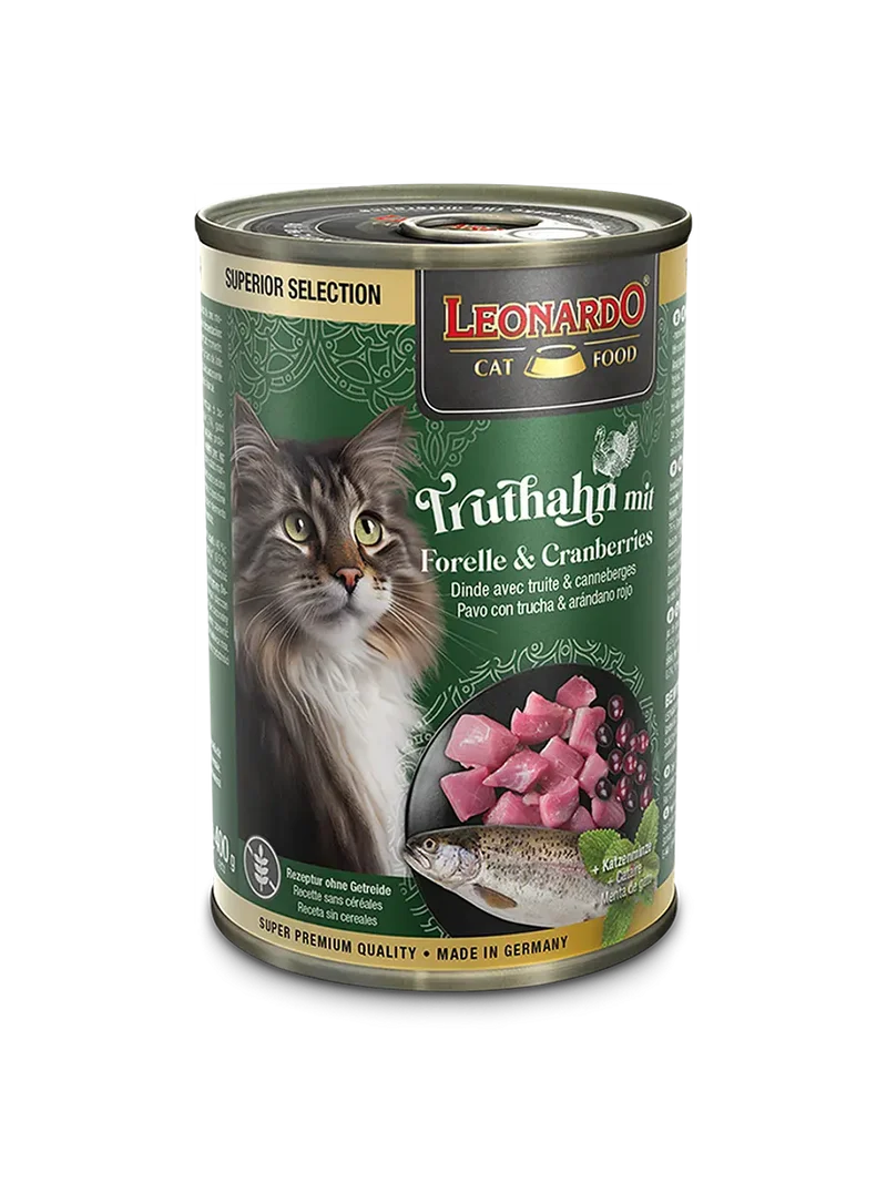 Leonardo Lata Pavo con Trucha y Cranberries 400g