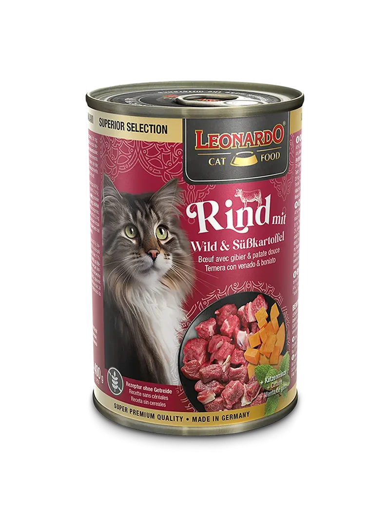 Leonardo Lata Ternera con Venado y Camote 400g