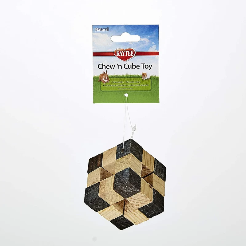 Kaytee Chew 'n Cube Juguete Natural Pequeño para Mascotas