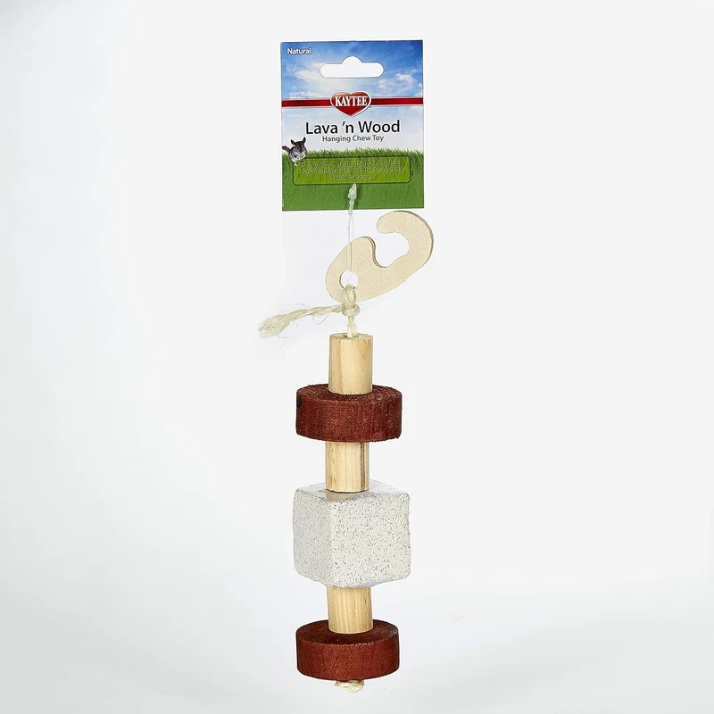 Kaytee Juguete Colgante de Madera de Lava y Madera Natural para Animales pequeños