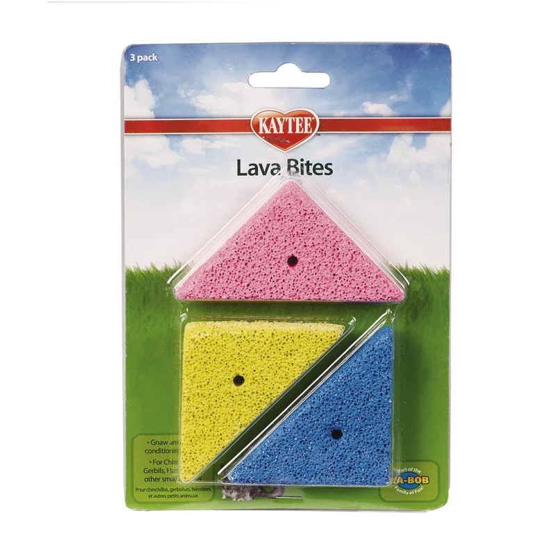 Juguete/mordedora Kaytee Lava Bites chinchillas, paq 3