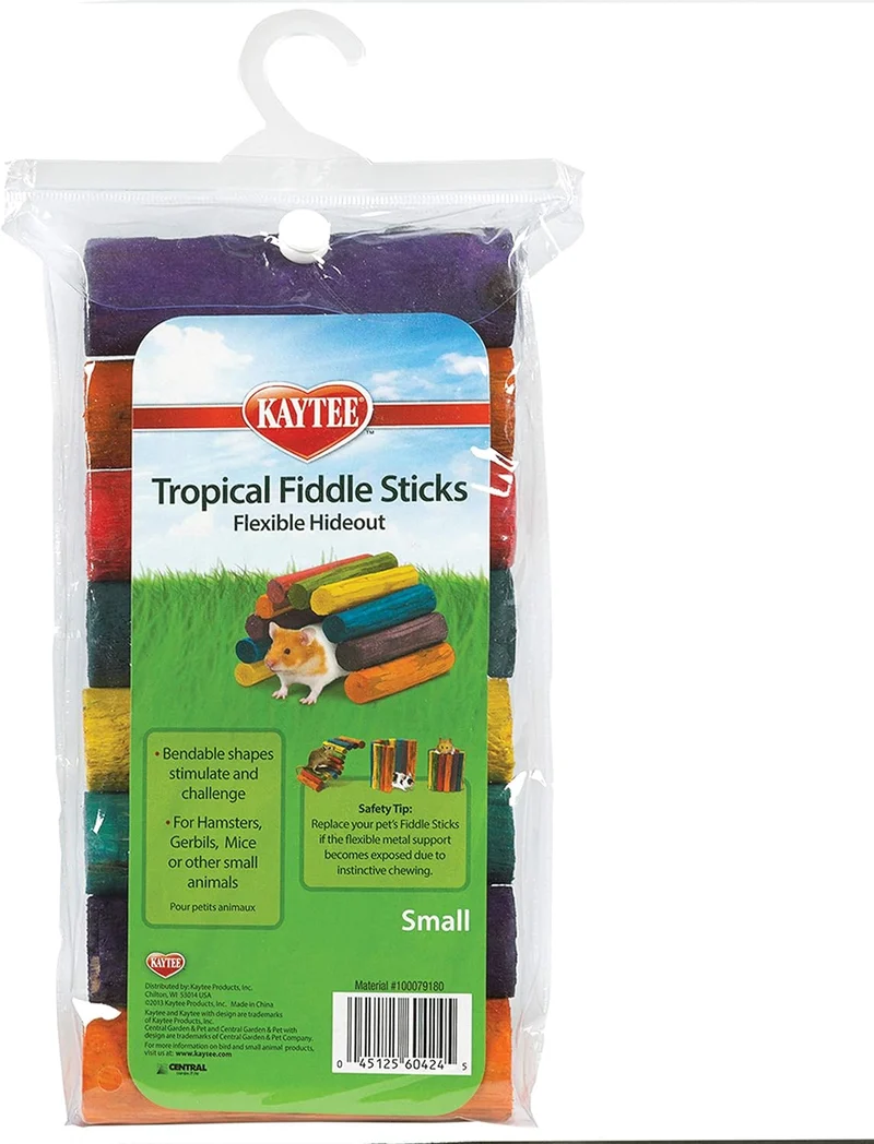 Kaytee Tropical Fiddle Sticks Escondite flexible para mascotas pequeñas