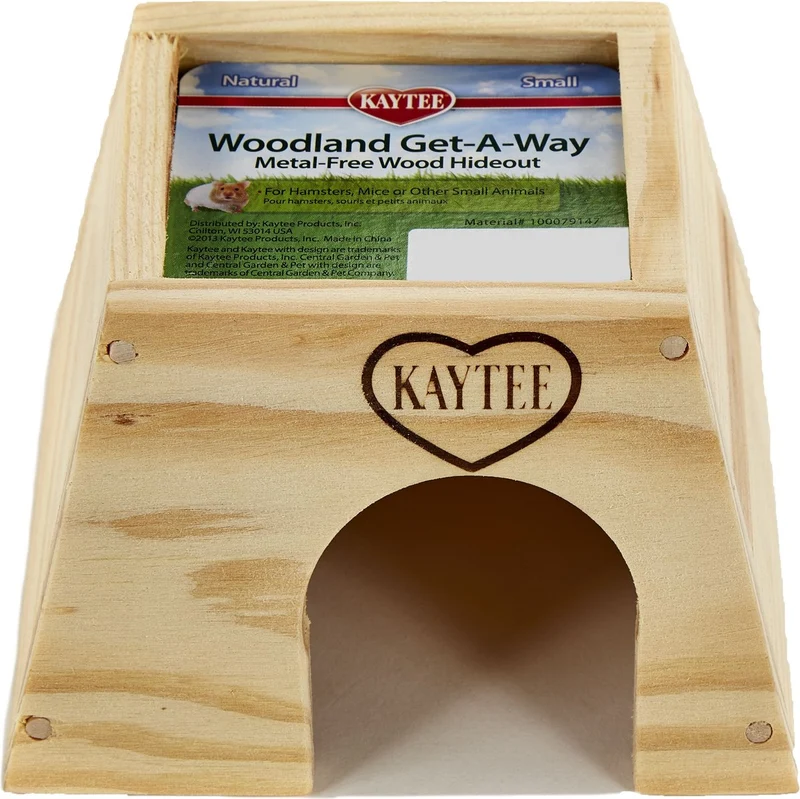 Kaytee Refugio de madera Para Mascotas Pequeñas Woodland Get-A-Way