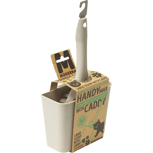 Moderna Products, Pala para arenero Handy Max con base Color Gris (+98% Plástico Reciclado)