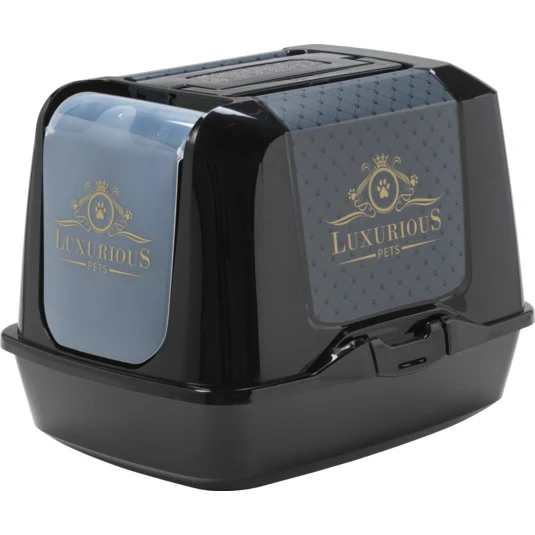 Moderna Products, Arenero para Gato Trendy Cat, Modelo Luxurious Pet Color Negro