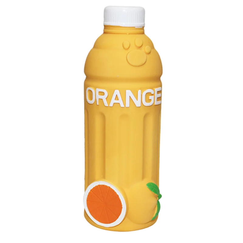 Vadigran Juguete perro látex botella Orange 17,8 cm