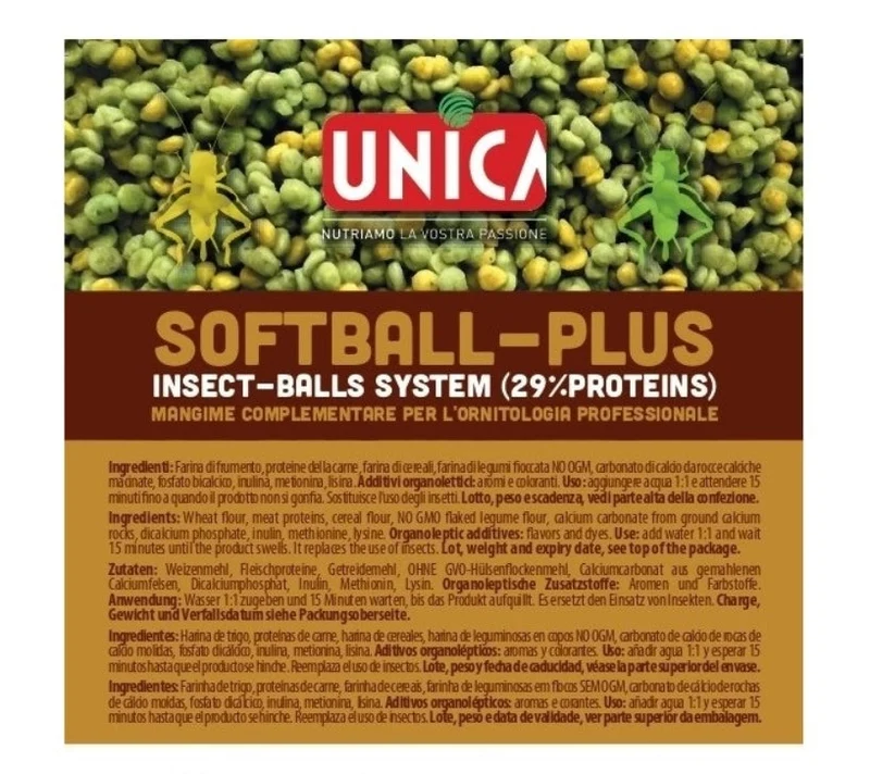Softbol Plus 250 gramos (Insectos) 29% Proteína (Alternativa a Insectos Congelados)