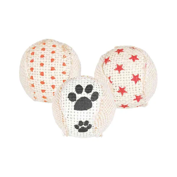 Trixie Pelota De Yute Con Sonajero, Plástico, Ø5Cm, 6 Uds