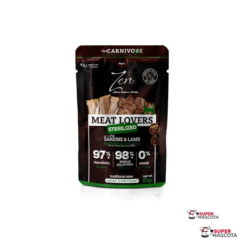 Zen Meat Lovers Sterilised sardina y cordero 85 g
