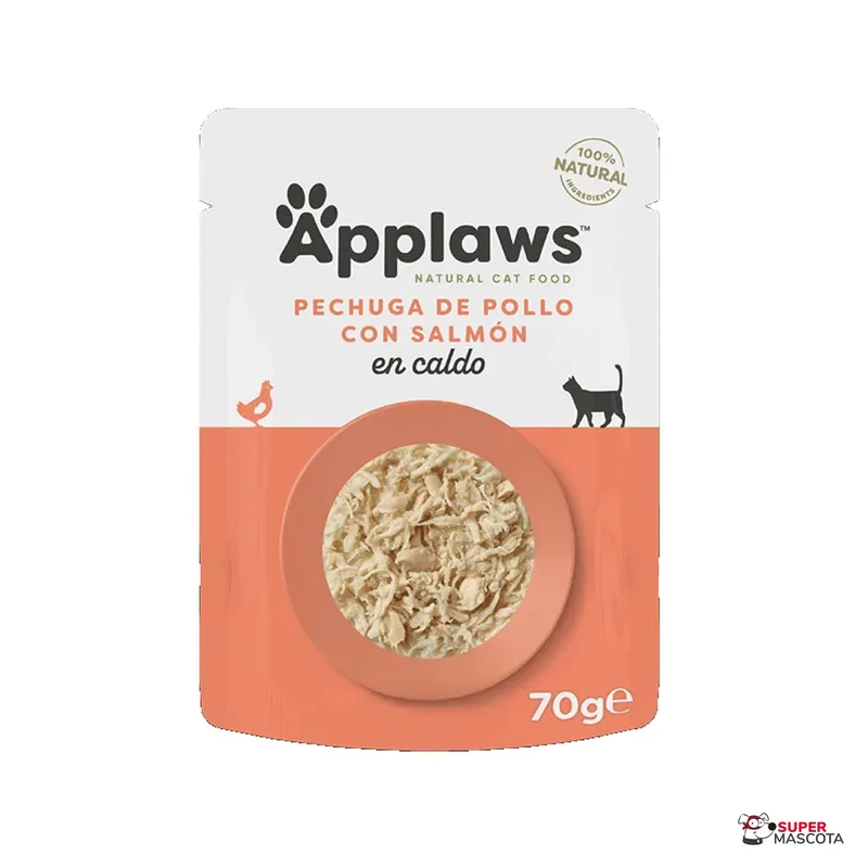 Applaws pollo con salmón en caldo 70 g