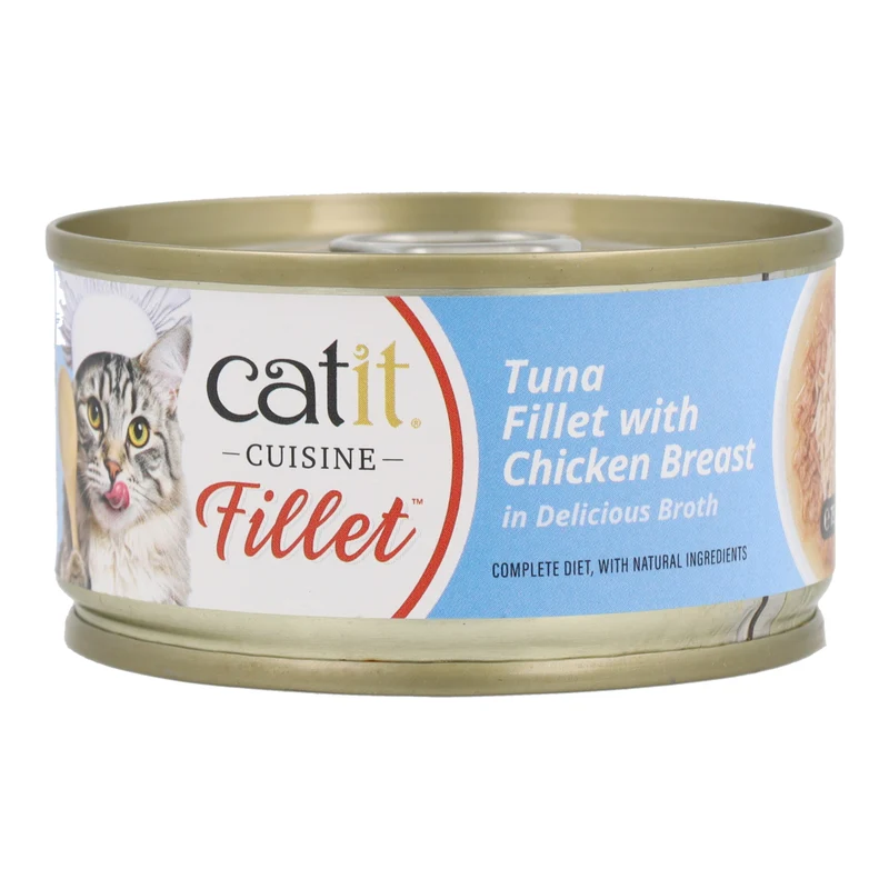 Comida húmeda para gatos Fillet atún con pollo Cuisine 75 g Catit