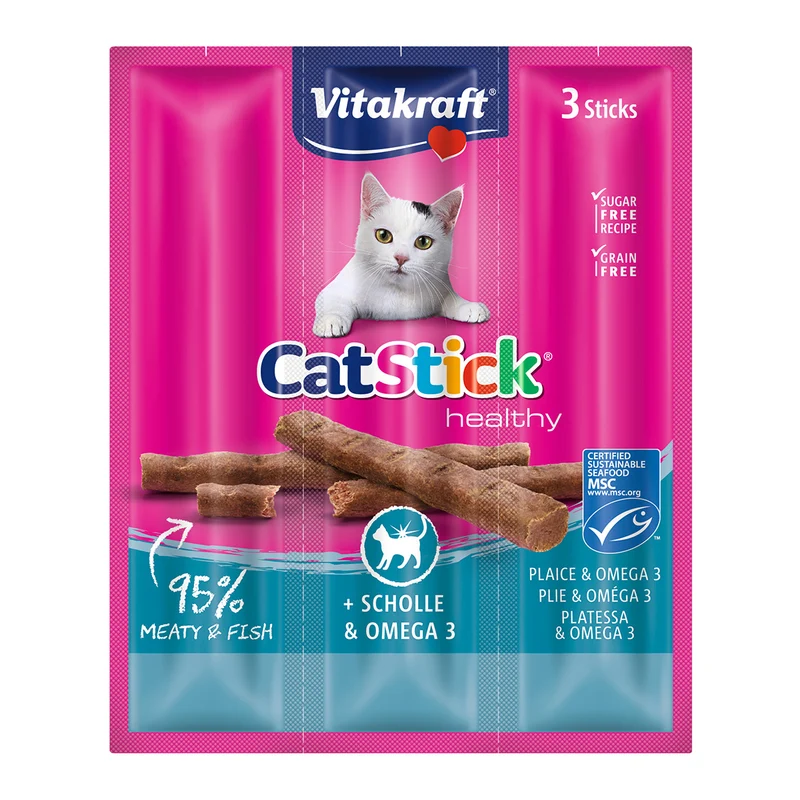 Cat Stick® platija y Omega 3 Vitakraft 18 g (3 uds.)