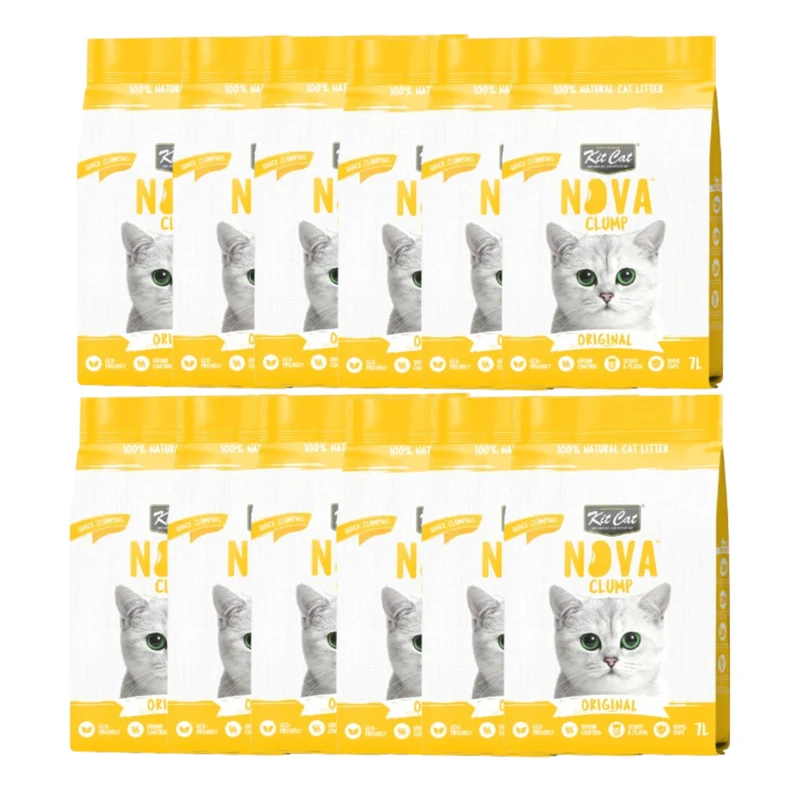 12x Pack Kit Cat Arena Eco Nova - Original 7 L Arena para gatos