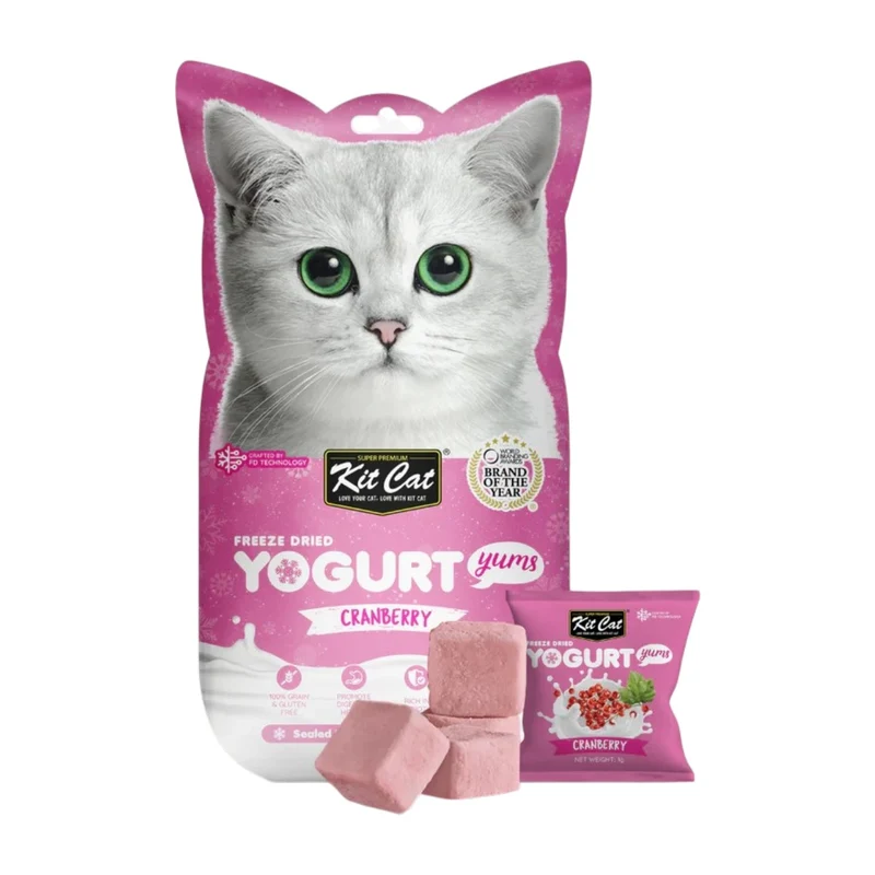 Kit Cat Yogurt Yums Liofilizado Arándano Rojo 10g (10 unidades)