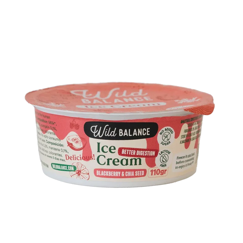 Yogur Helado de Mora con Prebióticos Naturales Wild Balance 110 g
