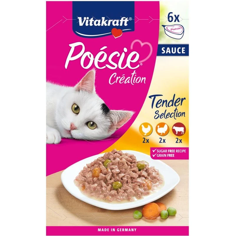Vitakraft Vitakraft Poésie Creation Sauce Multipack 6 x 85 g comida húmeda gato