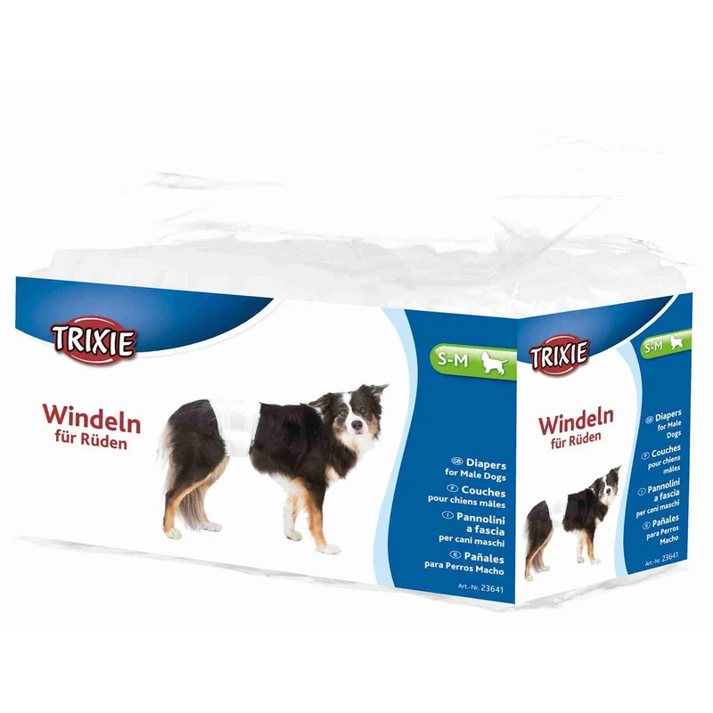 Trixie 12 Pañales para Perro Macho S-M 30-46 cm