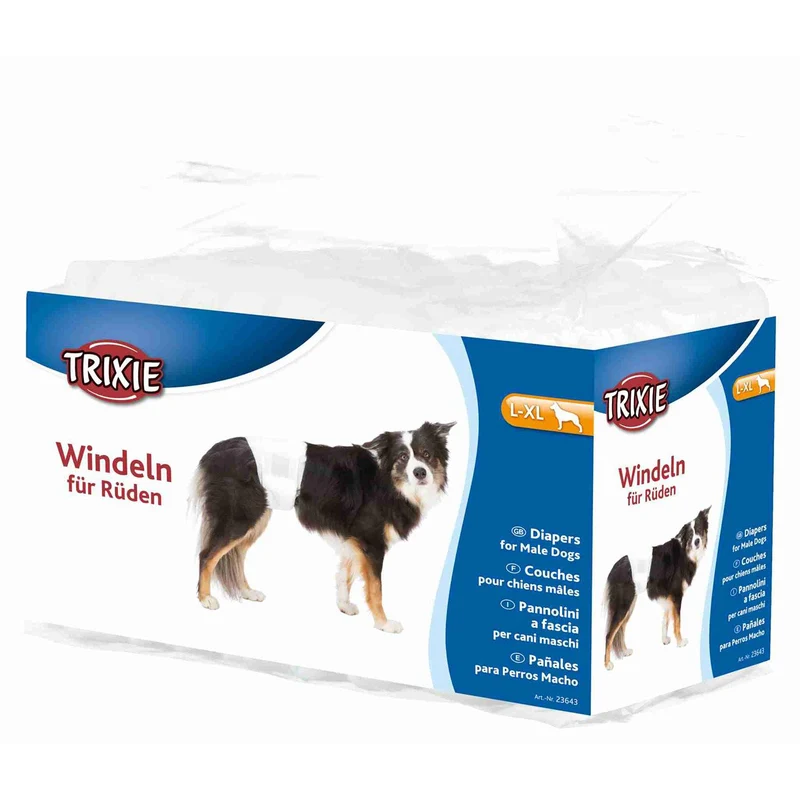 Trixie 12 Pañales para Perro Macho L-XL 60-80 cm