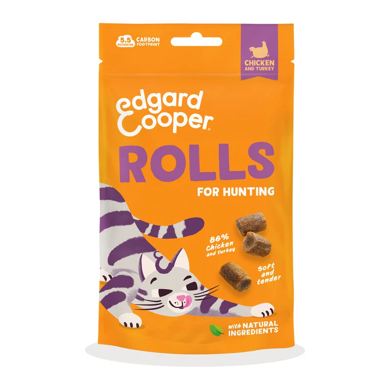 Rollitos de pollo y pavo Premios naturales para gatos 45 g