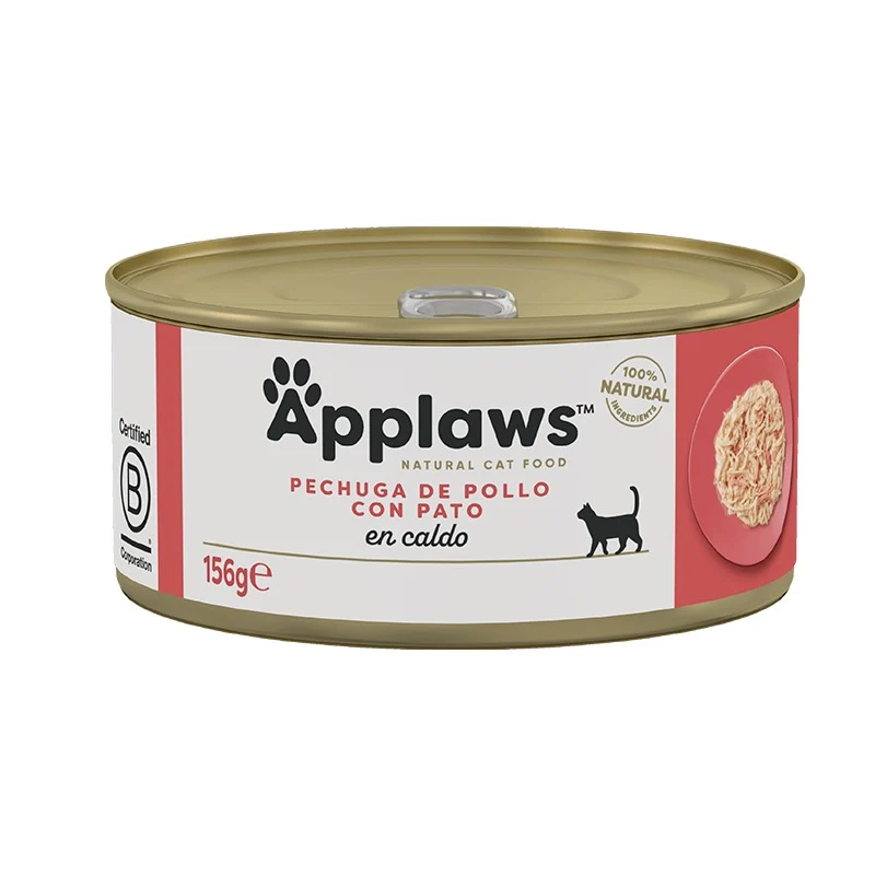 Comida húmeda para gatos Lata Pollo y pato Applaws 156 g