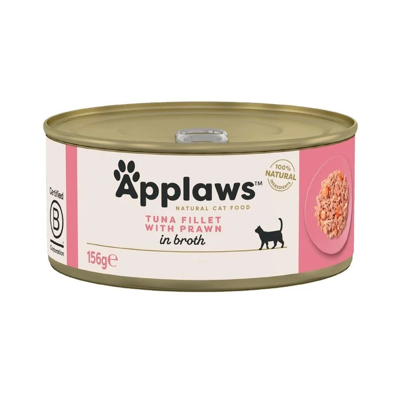 Comida húmeda para gatos Lata Atún y gambas Applaws 156 g