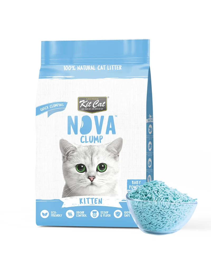 Kit Cat Arena Eco Nova - Kitten Baby Powder 7 L Arena para gatos