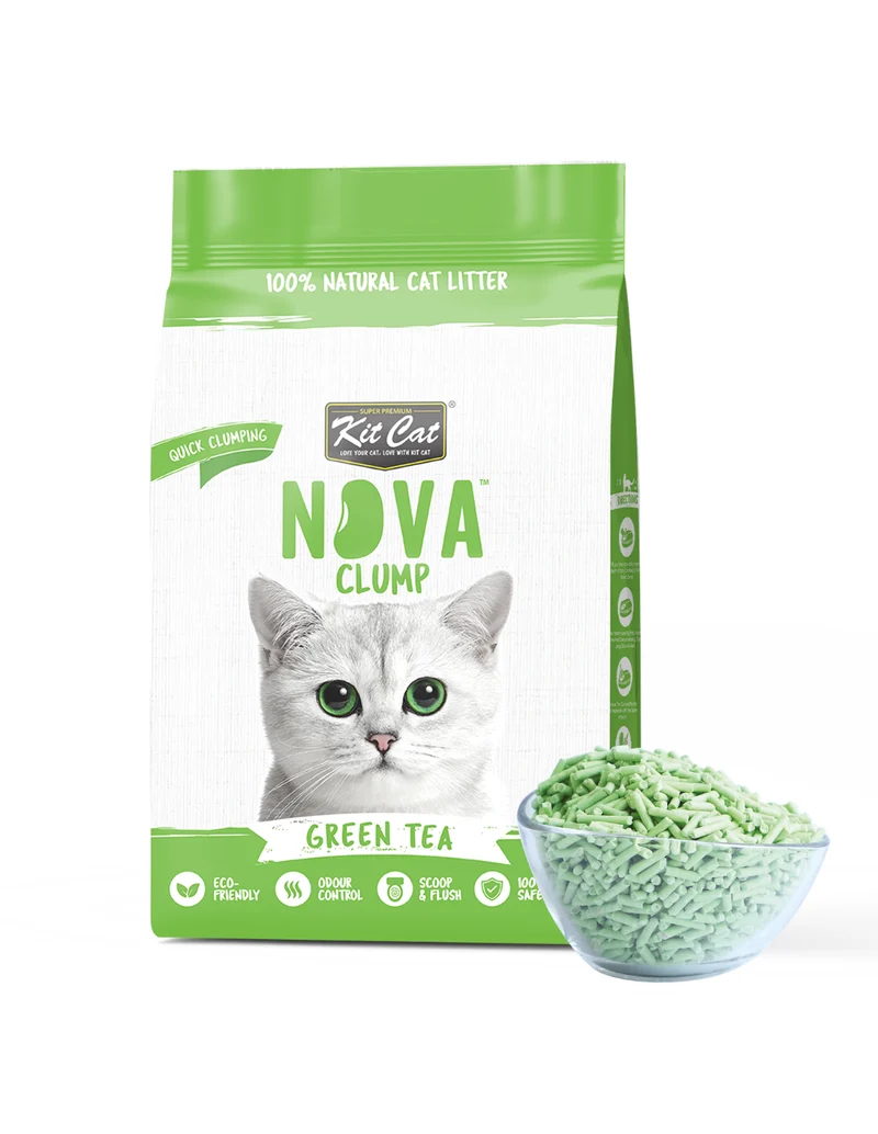 Kit Cat Arena Eco Nova - Green Tea 7 L Arena para gatos