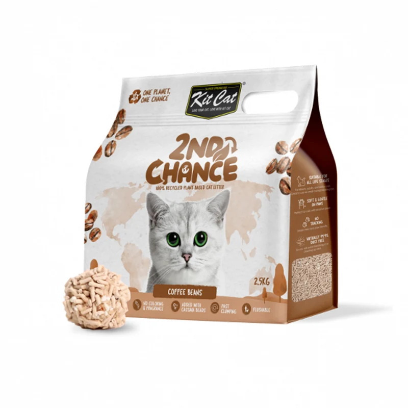 Kit Cat Arena Eco 2nd Chance - Coffee Beans (Natural) 2,5 Kg Semillas de Café , Guisante y Yuca