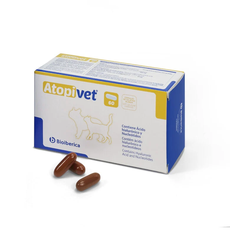 Bioibérica Atopivet Tratamiento de Piel para perros y gatos 60 cápsulas