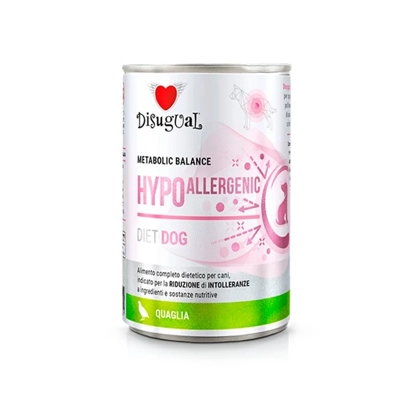 Disugual Diet Lata Hypoallergenic de Codorniz para Perros