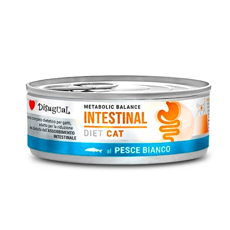 Disugual Diet Lata Intestinal de Pescado Blanco para Gatos