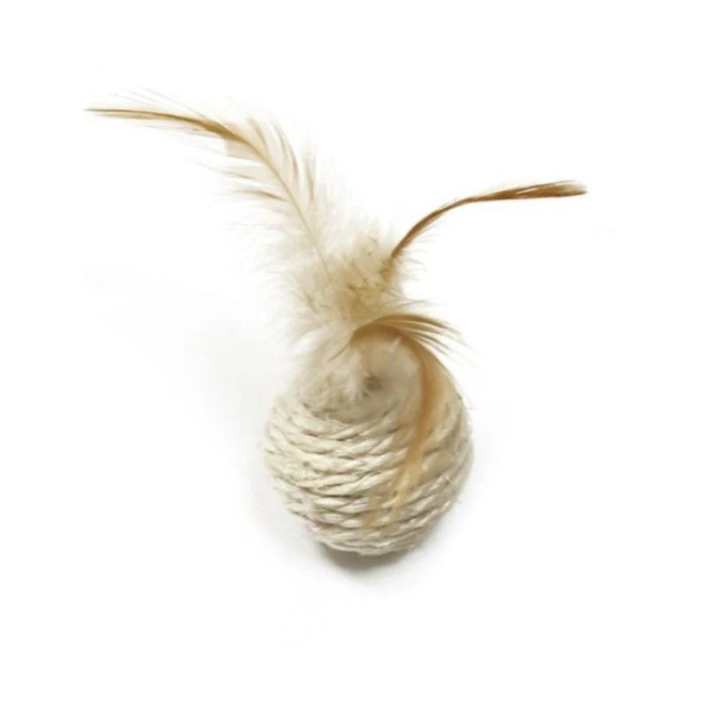 Juguete para gatos Pelota de Sisal con Plumas
