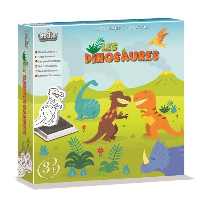 Set de sellos Dinosaurios- Crealign