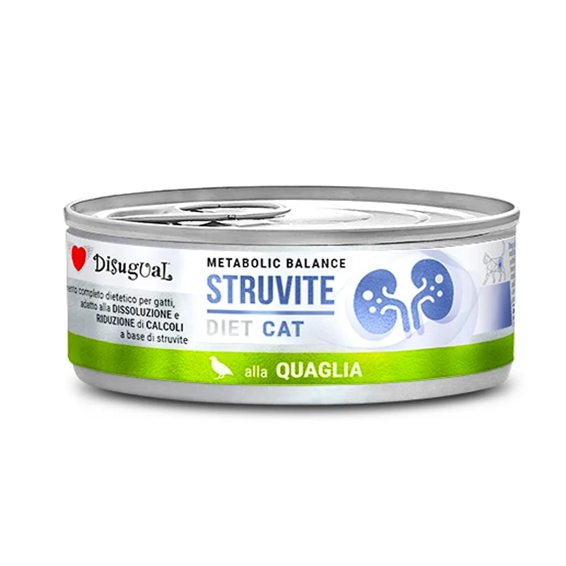 Disugual Diet Lata Struvite de Codorniz para Gatos