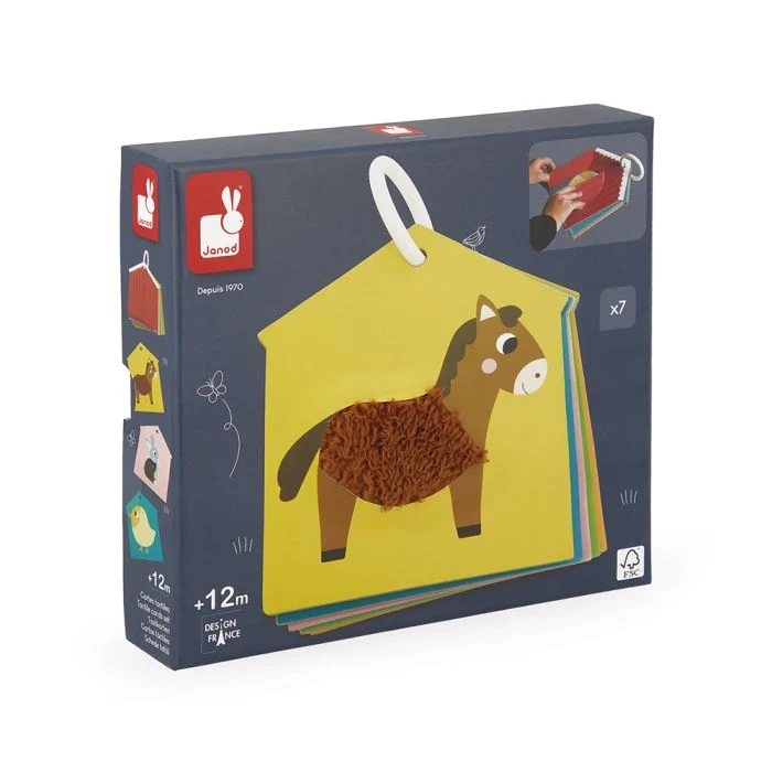 Cartas táctiles de la granja- Janod