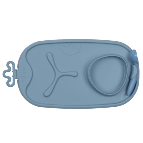 Bandeja silicona Roll + Go con cuchara Ocean- B.Box
