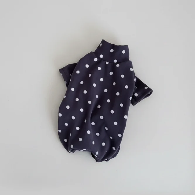 T-Shirt A Pois En Coton Doux Pour Teckel