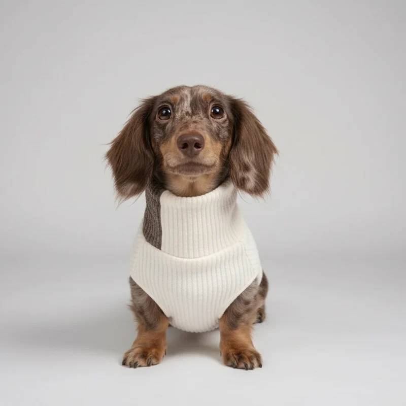 Pull Col Roulé Confortable Pour Chien Teckel