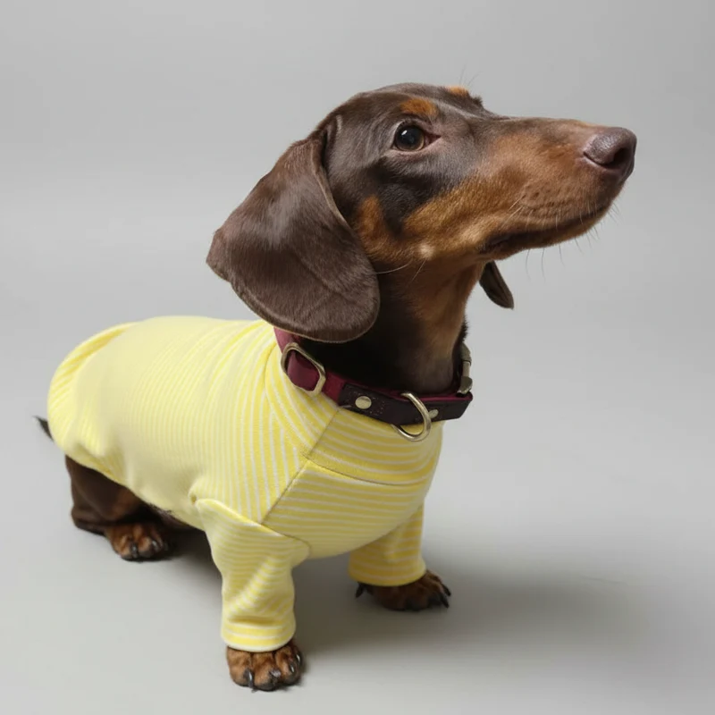 Sweat Rayé Elégant Pour Chien Teckel