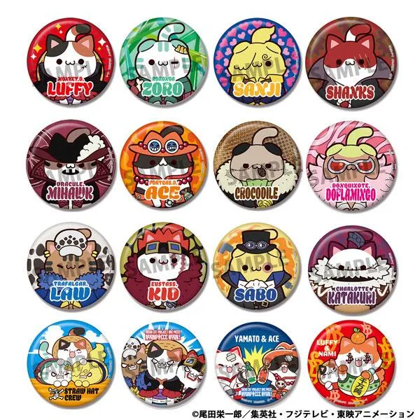 Mega Cat Project One Piece Nyanpiece ¡Meow! Colección de insignias de lata, caja de 16 piezas MegaHouse