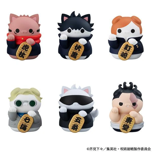 PROYECTO MEGA CAT Jujutsu Kaisen Jujutsu Nyanko Maneki Neko ¡Miau! CAJA 6 Piezas MegaCasa