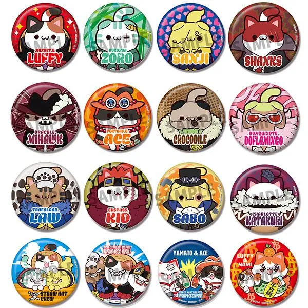 MEGA CAT PROJECT ONE PIECE: ¡Nyanpiece, Nyaaaan! Colección de insignias de lata, caja de 16 piezas MegaHouse