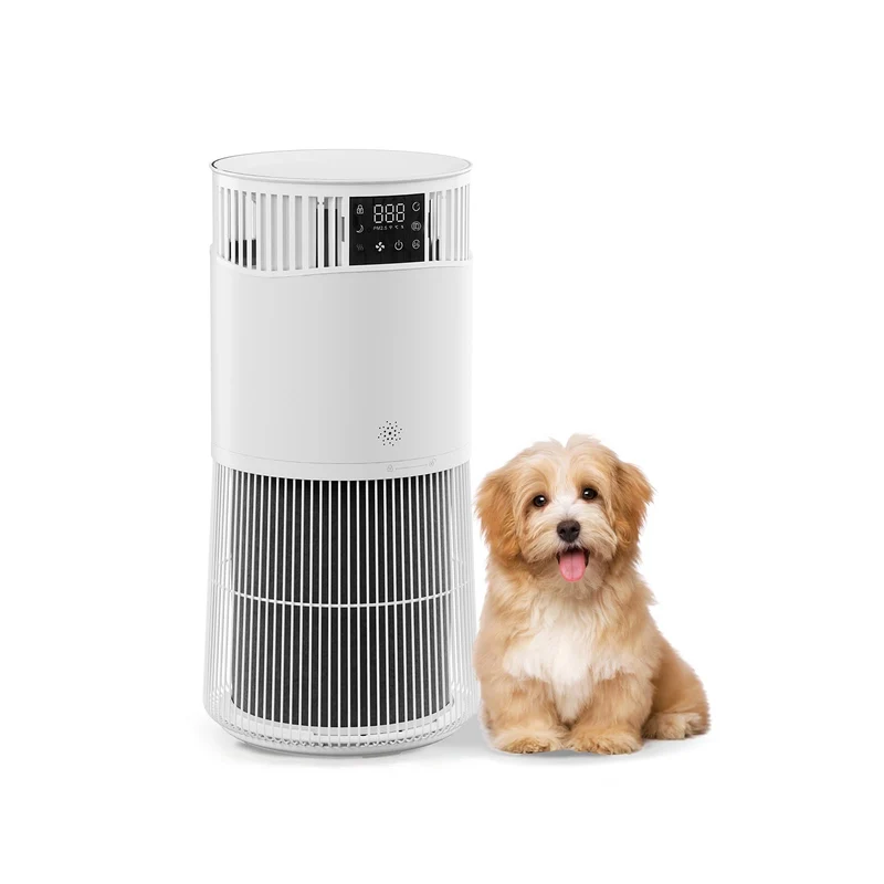 Garvee Purificador de Aire Inteligente con Filtro HEPA H13 Silencioso y Eficiente Especial para Mascotas y Alergias, Blanco